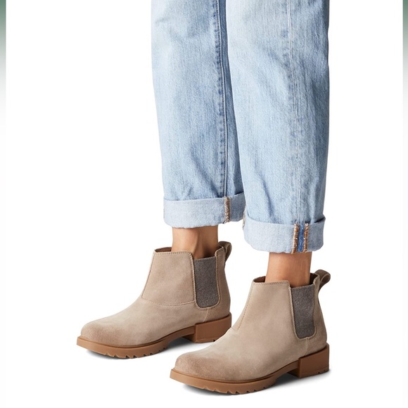 SOREL EMELIE II CHELSEA Waterproof Suede BOOT- NO BOX - Picture 2 of 12